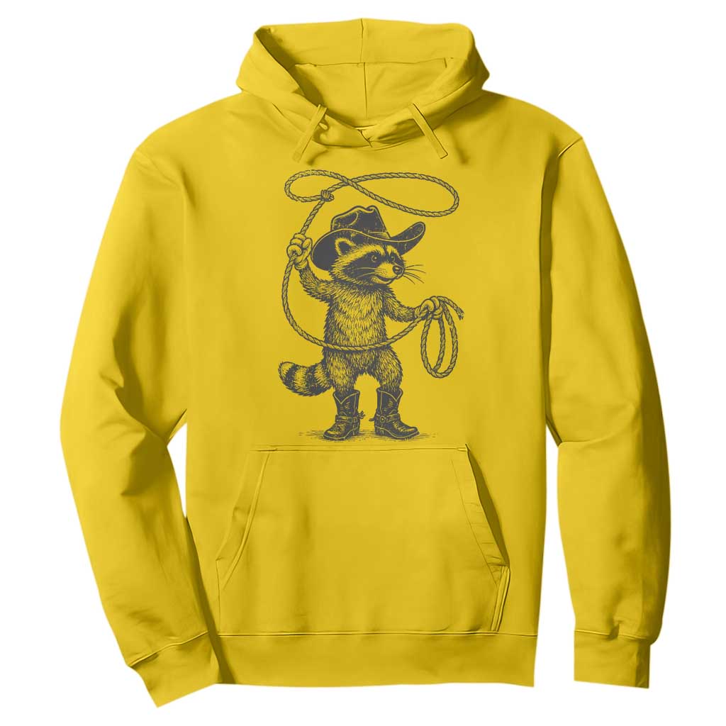 Vintage Raccoon Cowboy Hoodie Cowgirl Trash Panda Western Country Meme TS10 Daisy Print Your Wear