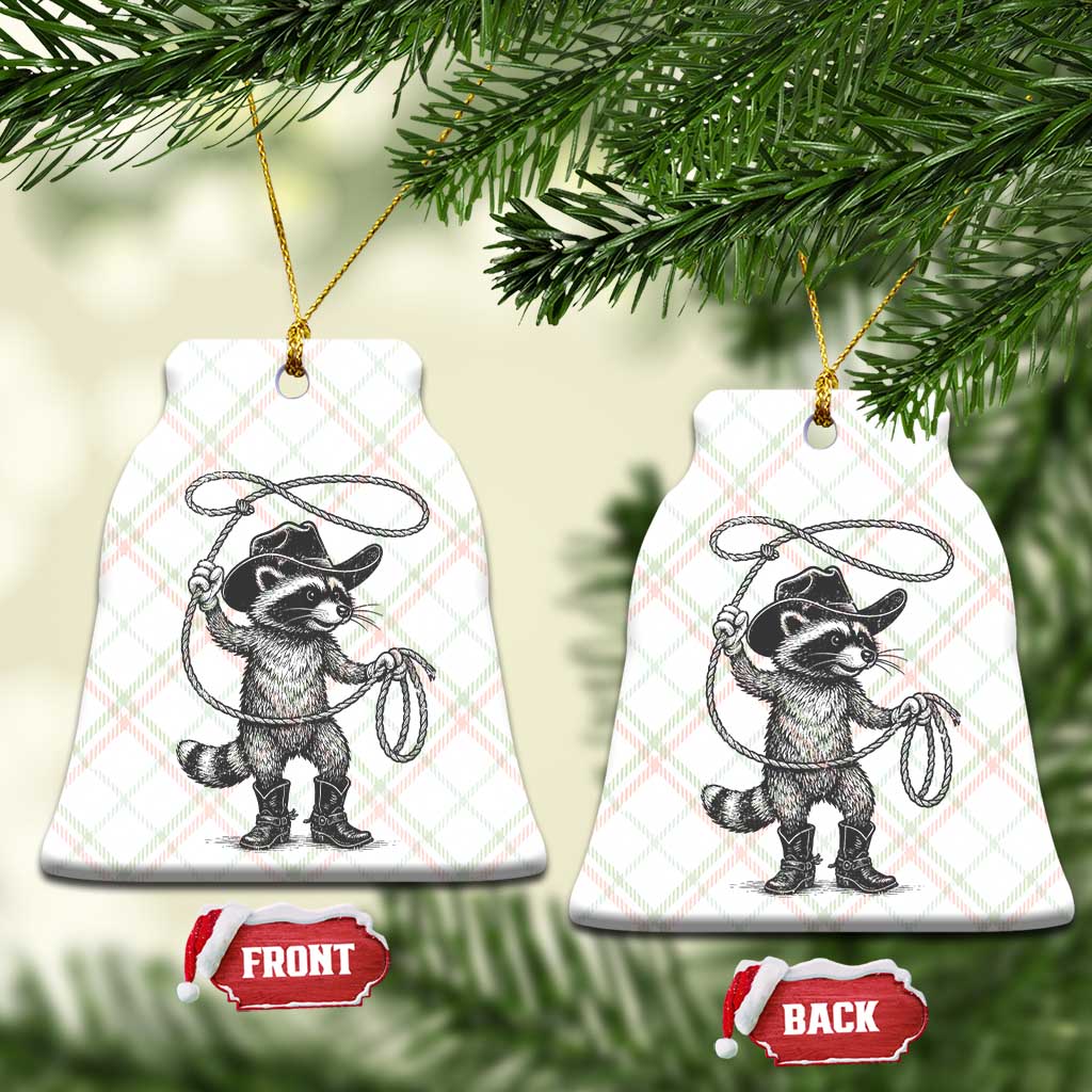 Vintage Raccoon Cowboy Ceramic Ornament Cowgirl Trash Panda Western Country Meme TS10 Print Your Wear