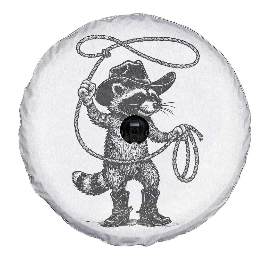 Vintage Raccoon Cowboy Spare Tire Cover Cowgirl Trash Panda Western Country Meme TS10 Print Your Wear