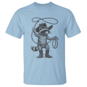 Vintage Raccoon Cowboy T Shirt Cowgirl Trash Panda Western Country Meme TS10 Light Blue Print Your Wear