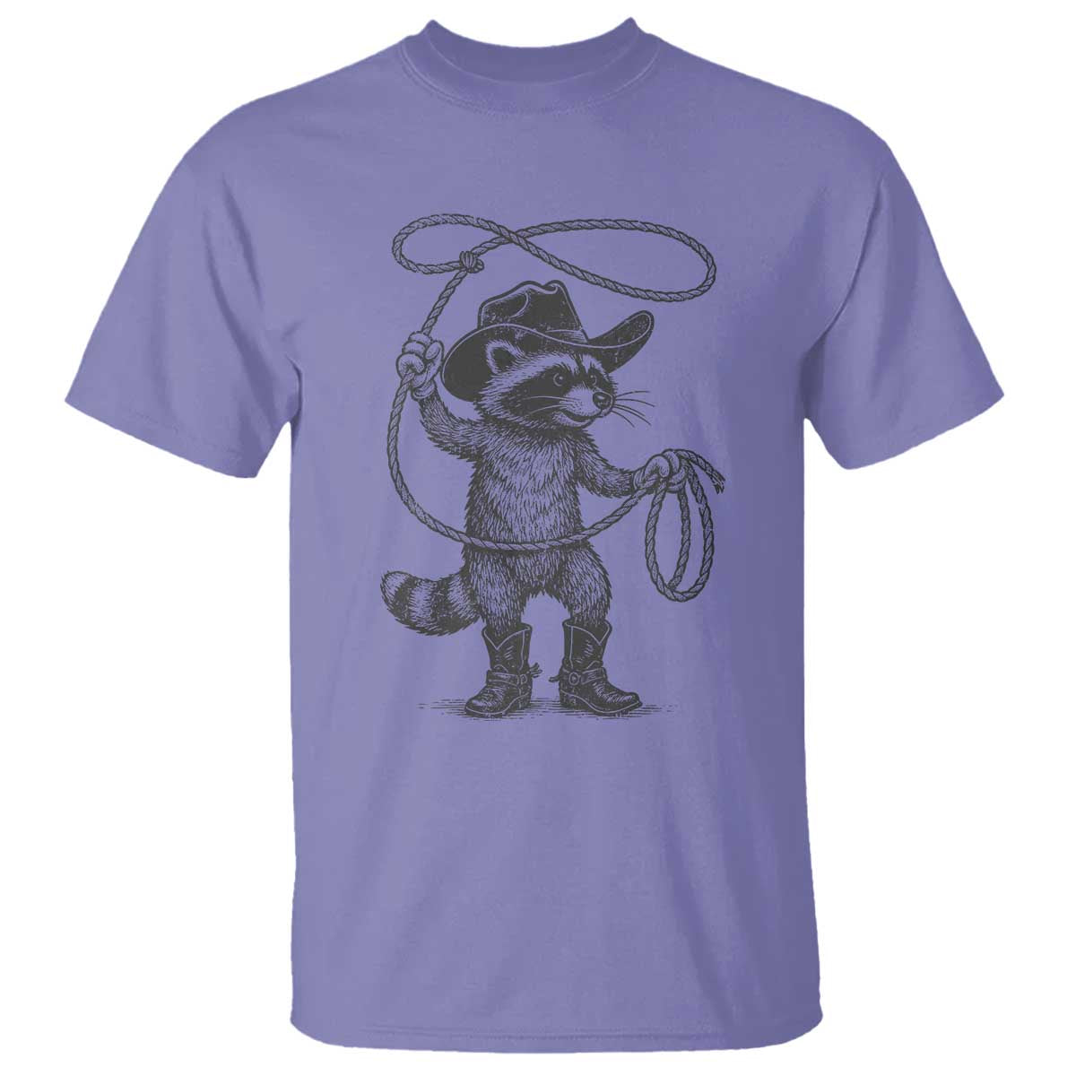 Vintage Raccoon Cowboy T Shirt Cowgirl Trash Panda Western Country Meme TS10 Violet Print Your Wear
