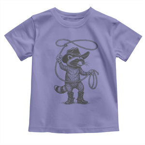 Vintage Raccoon Cowboy Toddler T Shirt Cowgirl Trash Panda Western Country Meme TS10 Violet Print Your Wear