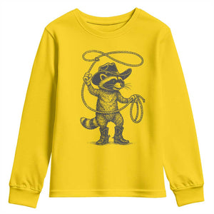 Vintage Raccoon Cowboy Youth Sweatshirt Cowgirl Trash Panda Western Country Meme TS10 Daisy Print Your Wear