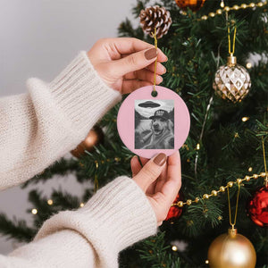 Dog Selfie With Alien UFO Ceramic Ornament Funny Fishing Golden Retriever Smoking Dog Lover TS10 1pc Light Pink Print Your Wear