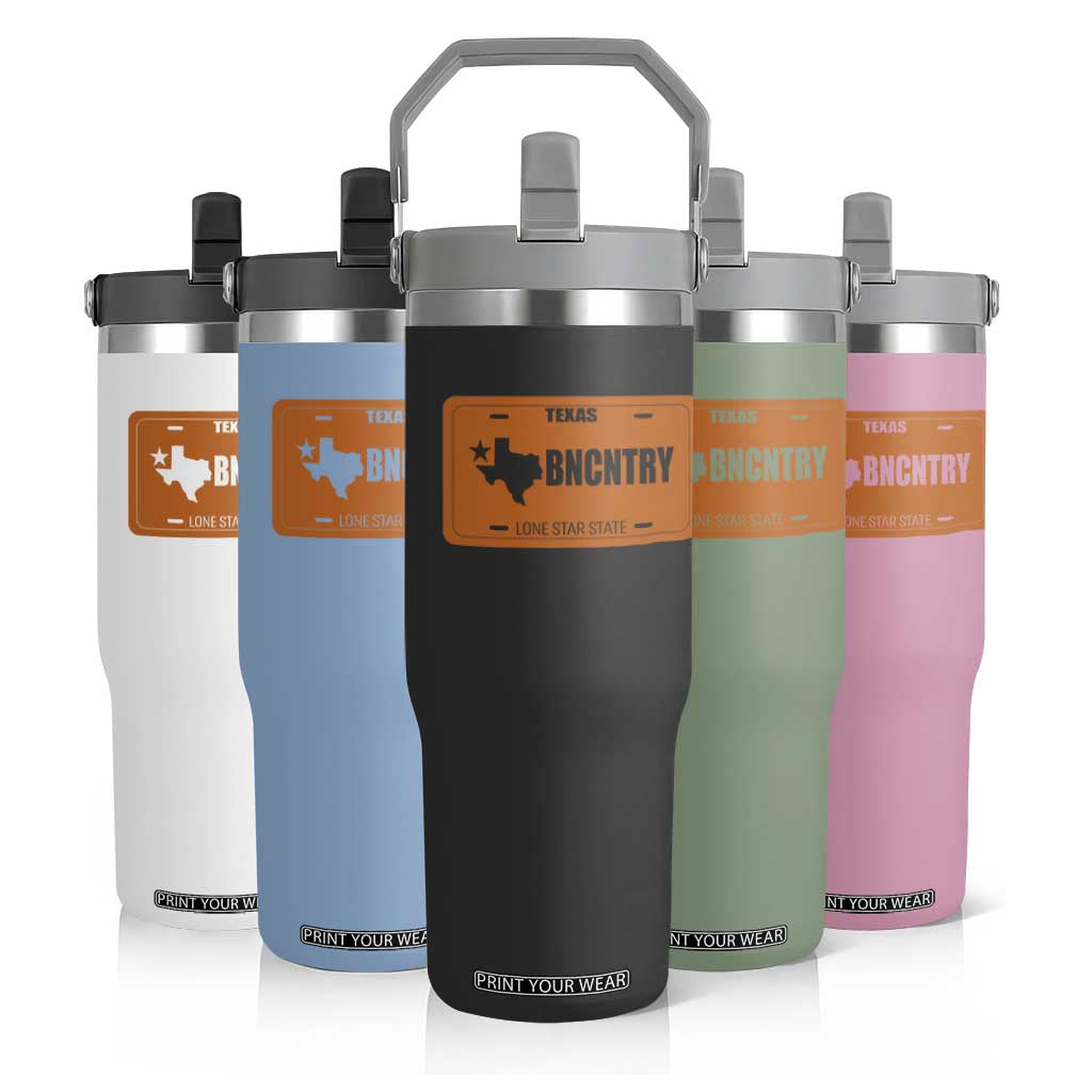 Texas Flip Straw Tumbler Lone Star State Western Cowboy BNCNTRY Country TS10 Print Your Wear