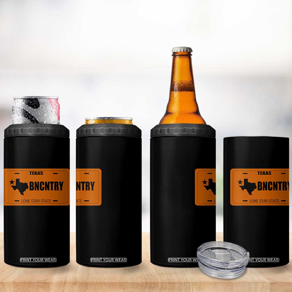 Texas 4 in 1 Can Cooler Tumbler Lone Star State Western Cowboy BNCNTRY Country TS10 Print Your Wear