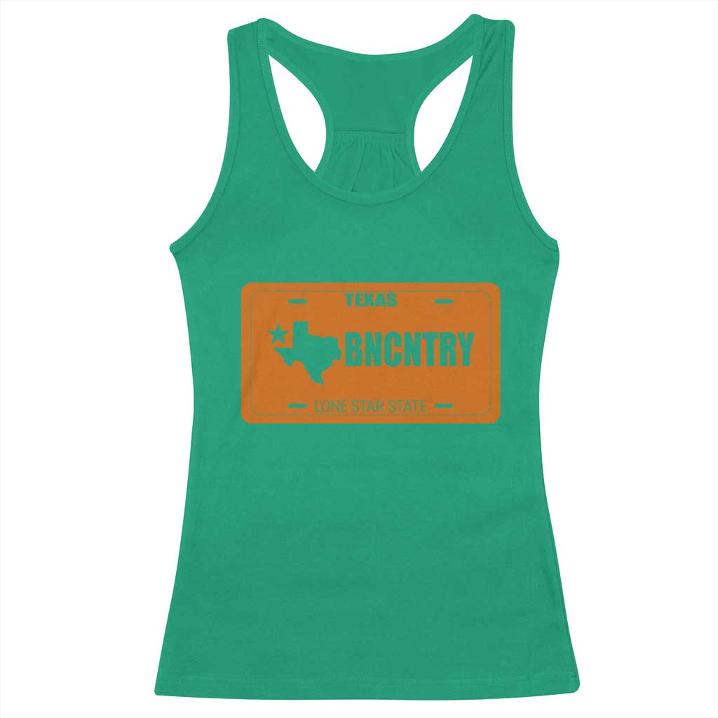 Texas Racerback Tank Top Lone Star State Western Cowboy BNCNTRY Country TS10 Irish Green Print Your Wear