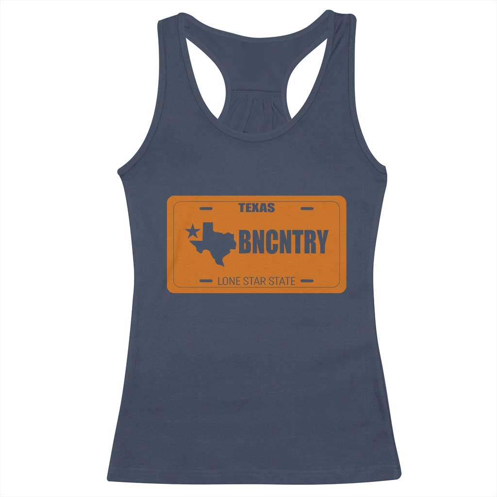 Texas Racerback Tank Top Lone Star State Western Cowboy BNCNTRY Country TS10 Navy Print Your Wear