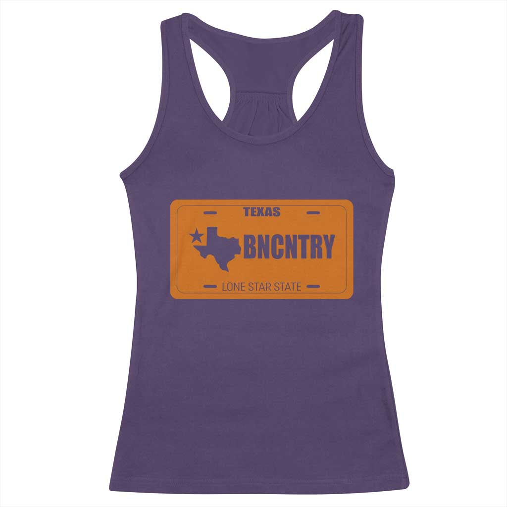 Texas Racerback Tank Top Lone Star State Western Cowboy BNCNTRY Country TS10 Purple Print Your Wear