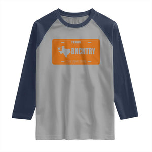 Texas Raglan Shirt Lone Star State Western Cowboy BNCNTRY Country TS10 Sport Gray Navy Print Your Wear