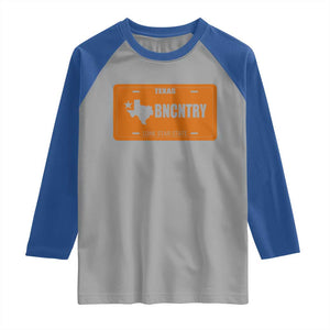 Texas Raglan Shirt Lone Star State Western Cowboy BNCNTRY Country TS10 Sport Gray Royal Print Your Wear