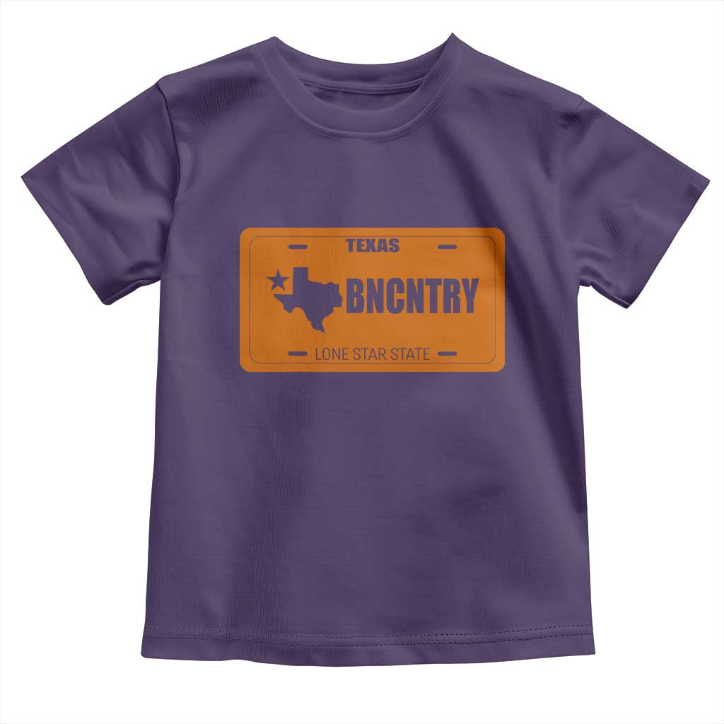 Texas Toddler T Shirt Lone Star State Western Cowboy BNCNTRY Country TS10 Purple Print Your Wear