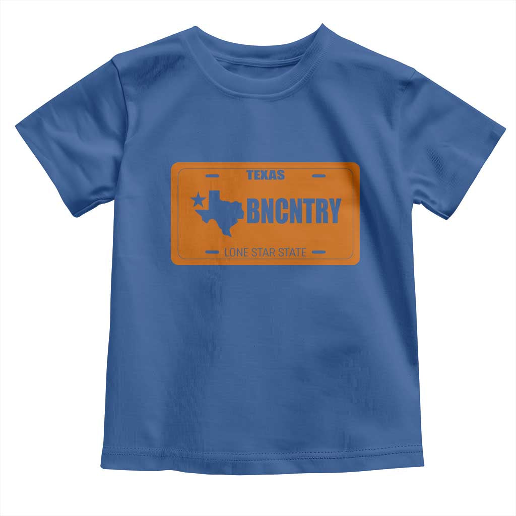 Texas Toddler T Shirt Lone Star State Western Cowboy BNCNTRY Country TS10 Royal Blue Print Your Wear