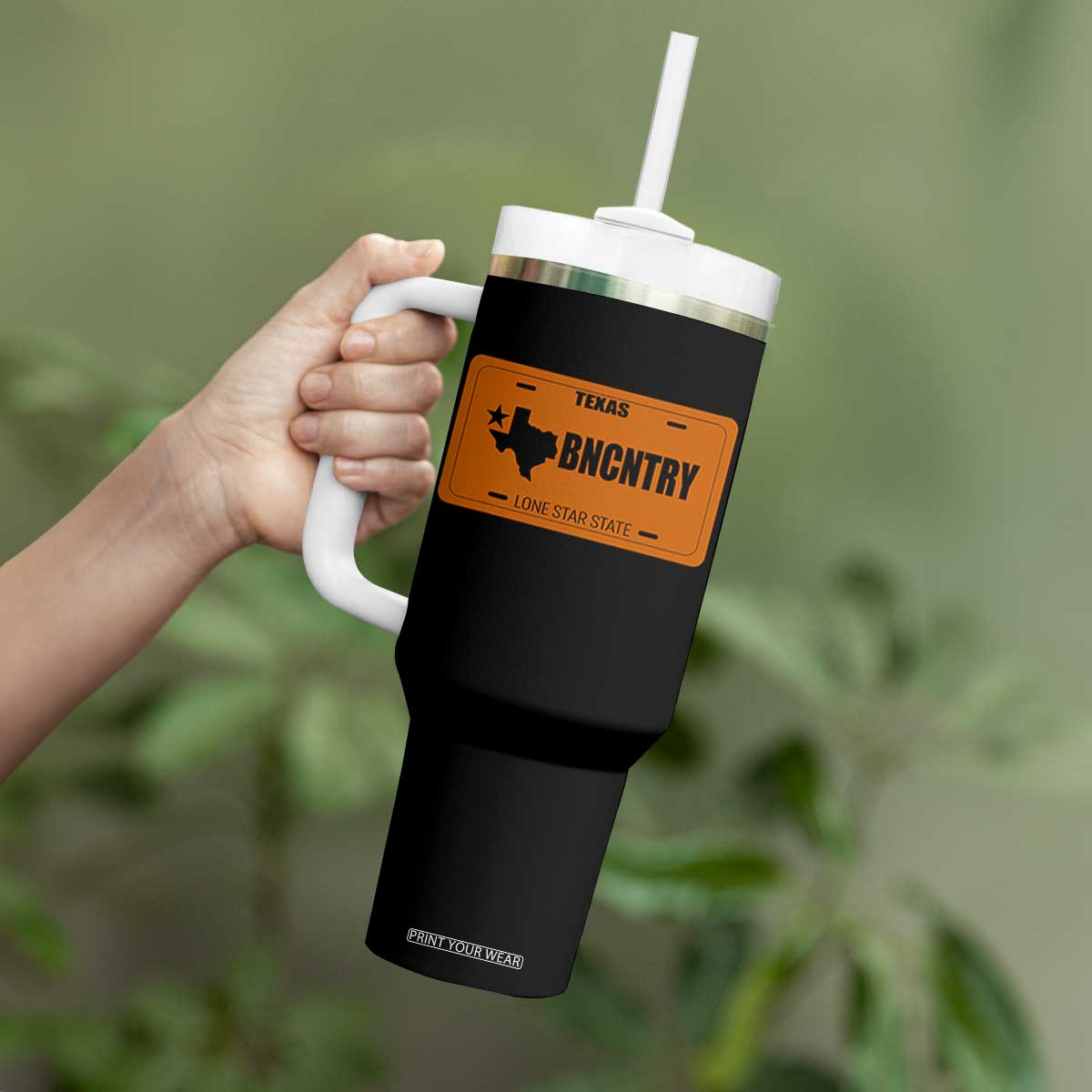 Texas Tumbler With Handle Lone Star State Western Cowboy BNCNTRY Country TS10 Print Your Wear