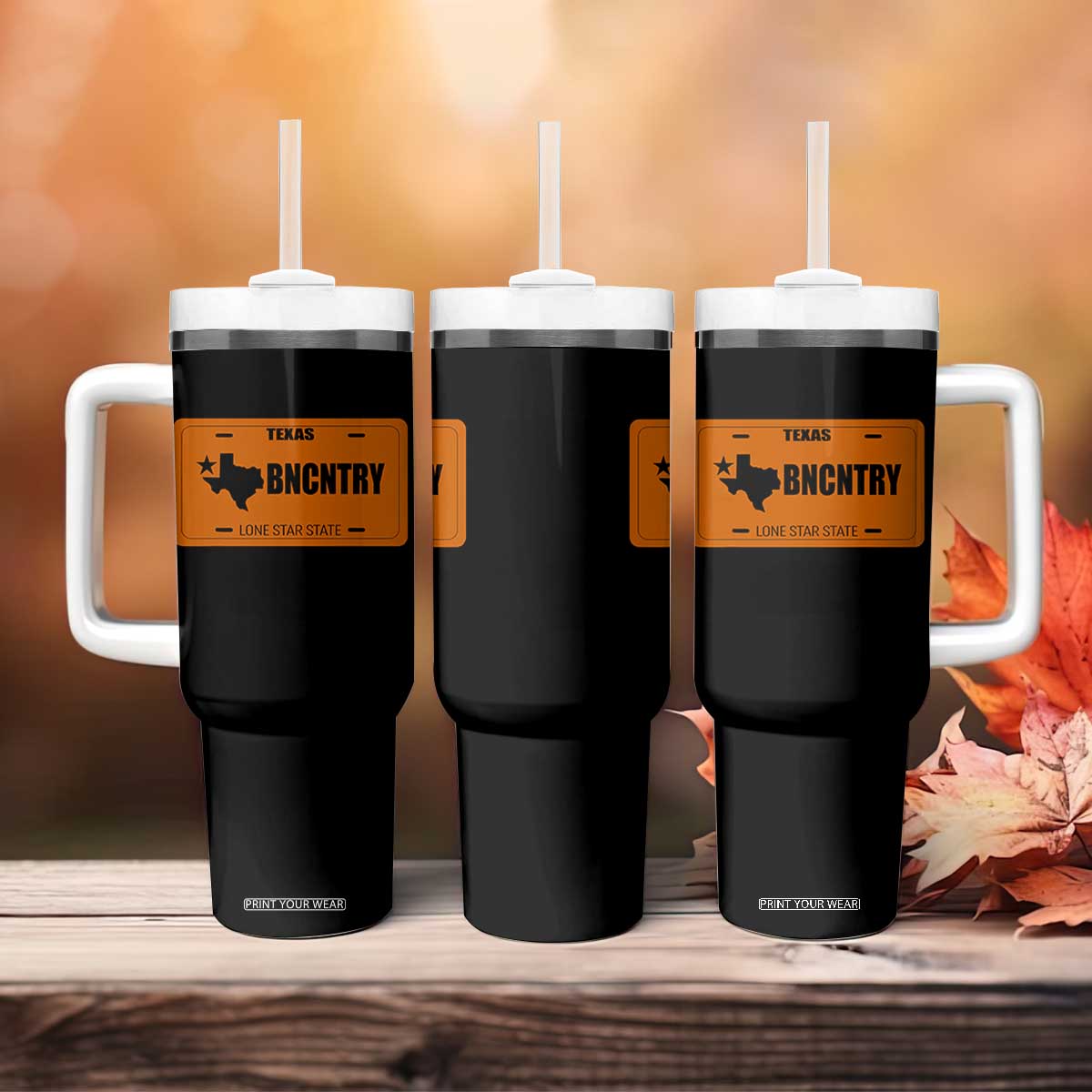 Texas Tumbler With Handle Lone Star State Western Cowboy BNCNTRY Country TS10 Print Your Wear