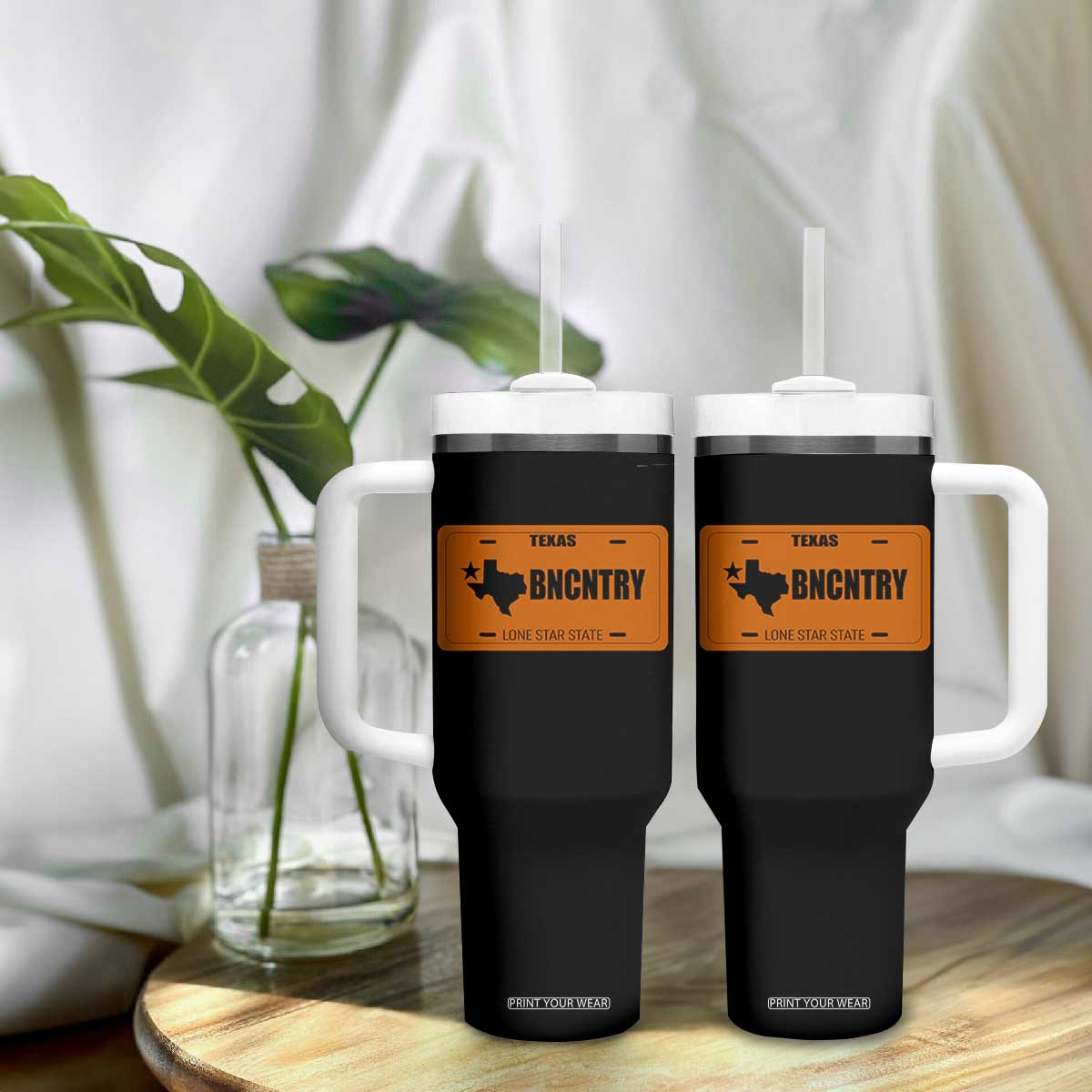 Texas Tumbler With Handle Lone Star State Western Cowboy BNCNTRY Country TS10 Print Your Wear