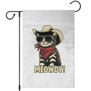 Vintage Cowboy Cat Garden Flag Retro 90s Western Country Rodeo Meowdy Partner TS10 White Print Your Wear