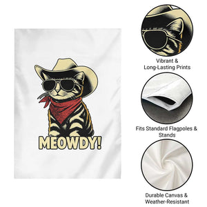 Vintage Cowboy Cat Garden Flag Retro 90s Western Country Rodeo Meowdy Partner TS10 Print Your Wear