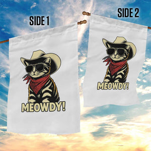Vintage Cowboy Cat Garden Flag Retro 90s Western Country Rodeo Meowdy Partner TS10 Print Your Wear