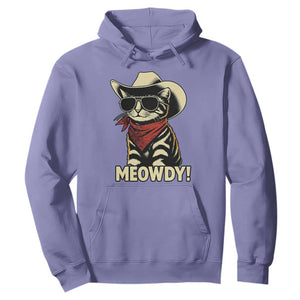Vintage Cowboy Cat Hoodie Retro 90s Western Country Rodeo Meowdy Partner TS10 Violet Print Your Wear