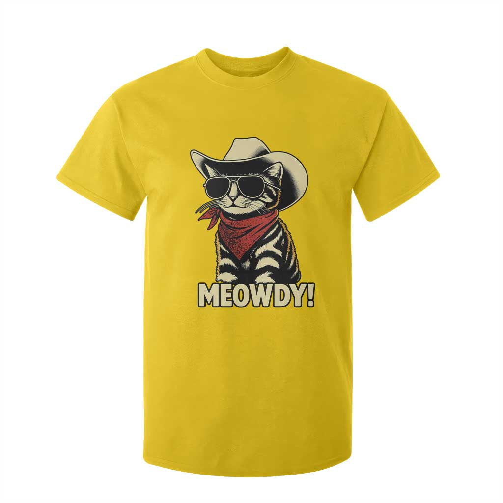 Vintage Cowboy Cat T Shirt For Kid Retro 90s Western Country Rodeo Meowdy Partner TS10 Daisy Print Your Wear