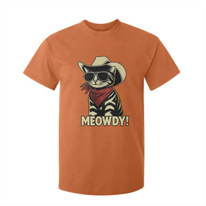 Vintage Cowboy Cat T Shirt For Kid Retro 90s Western Country Rodeo Meowdy Partner TS10 Orange Print Your Wear