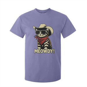 Vintage Cowboy Cat T Shirt For Kid Retro 90s Western Country Rodeo Meowdy Partner TS10 Violet Print Your Wear