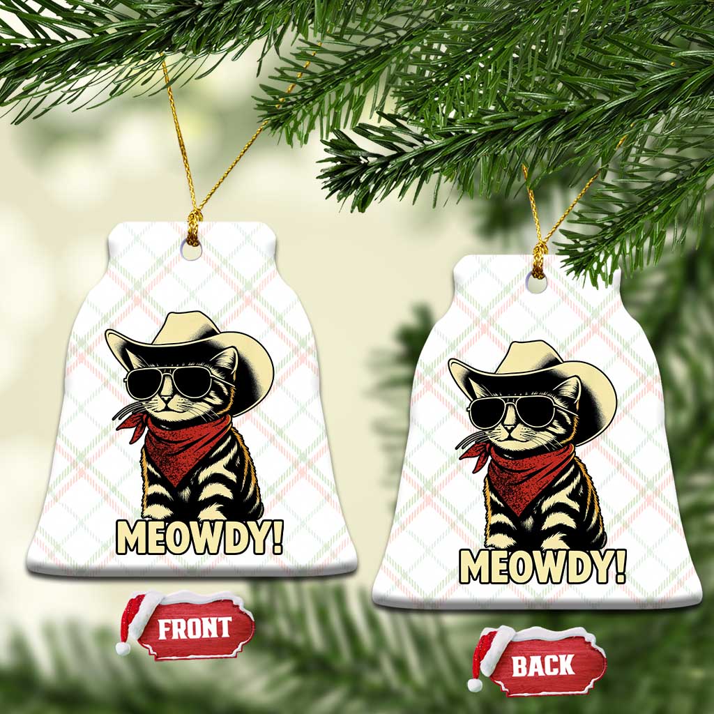 Vintage Cowboy Cat Ceramic Ornament Retro 90s Western Country Rodeo Meowdy Partner TS10 Print Your Wear