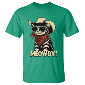 Vintage Cowboy Cat T Shirt Retro 90s Western Country Rodeo Meowdy Partner TS10 Irish Green Print Your Wear