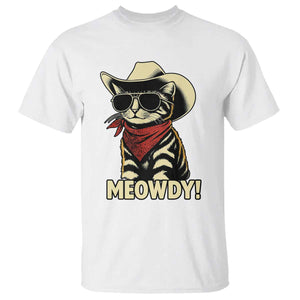 Vintage Cowboy Cat T Shirt Retro 90s Western Country Rodeo Meowdy Partner TS10 White Print Your Wear