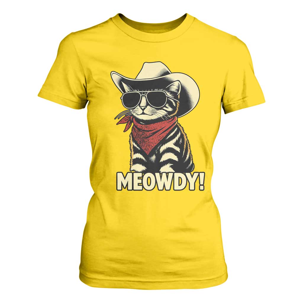 Vintage Cowboy Cat T Shirt For Women Retro 90s Western Country Rodeo Meowdy Partner TS10 Daisy Print Your Wear