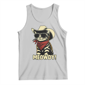 Vintage Cowboy Cat Tank Top Retro 90s Western Country Rodeo Meowdy Partner TS10 Ash Print Your Wear