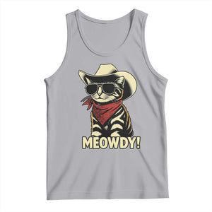Vintage Cowboy Cat Tank Top Retro 90s Western Country Rodeo Meowdy Partner TS10 Athletic Heather Print Your Wear