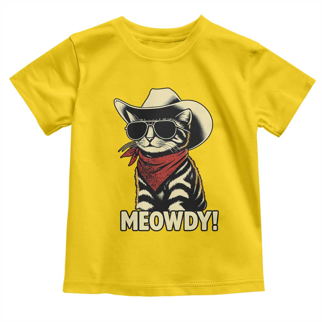 Vintage Cowboy Cat Toddler T Shirt Retro 90s Western Country Rodeo Meowdy Partner TS10 Daisy Print Your Wear