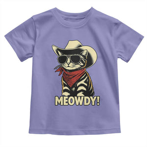 Vintage Cowboy Cat Toddler T Shirt Retro 90s Western Country Rodeo Meowdy Partner TS10 Violet Print Your Wear