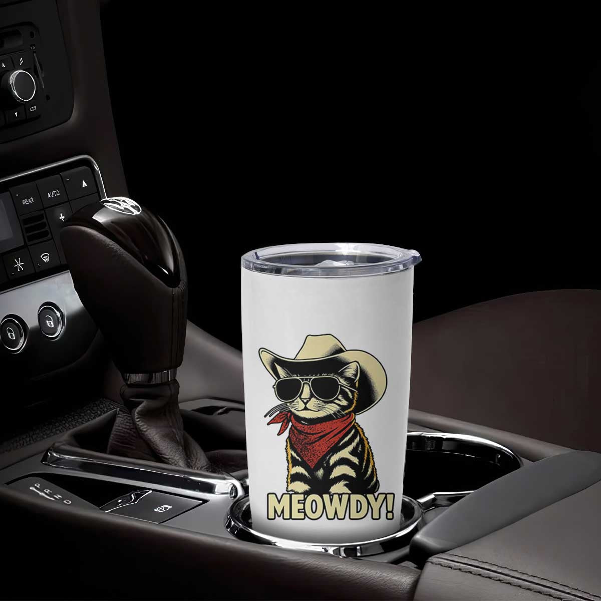 Vintage Cowboy Cat Tumbler Cup Retro 90s Western Country Rodeo Meowdy Partner TS10 Print Your Wear