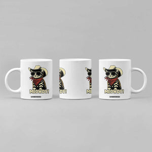 Vintage Cowboy Cat Coffee Mug Retro 90s Western Country Rodeo Meowdy Partner TS10 Print Your Wear