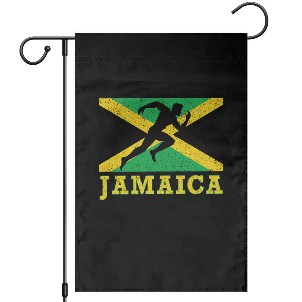 Jamaican Flag Track And Field Garden Flag Retro Vintage Jamaica Runner Track Team TS10 Black Print Your Wear