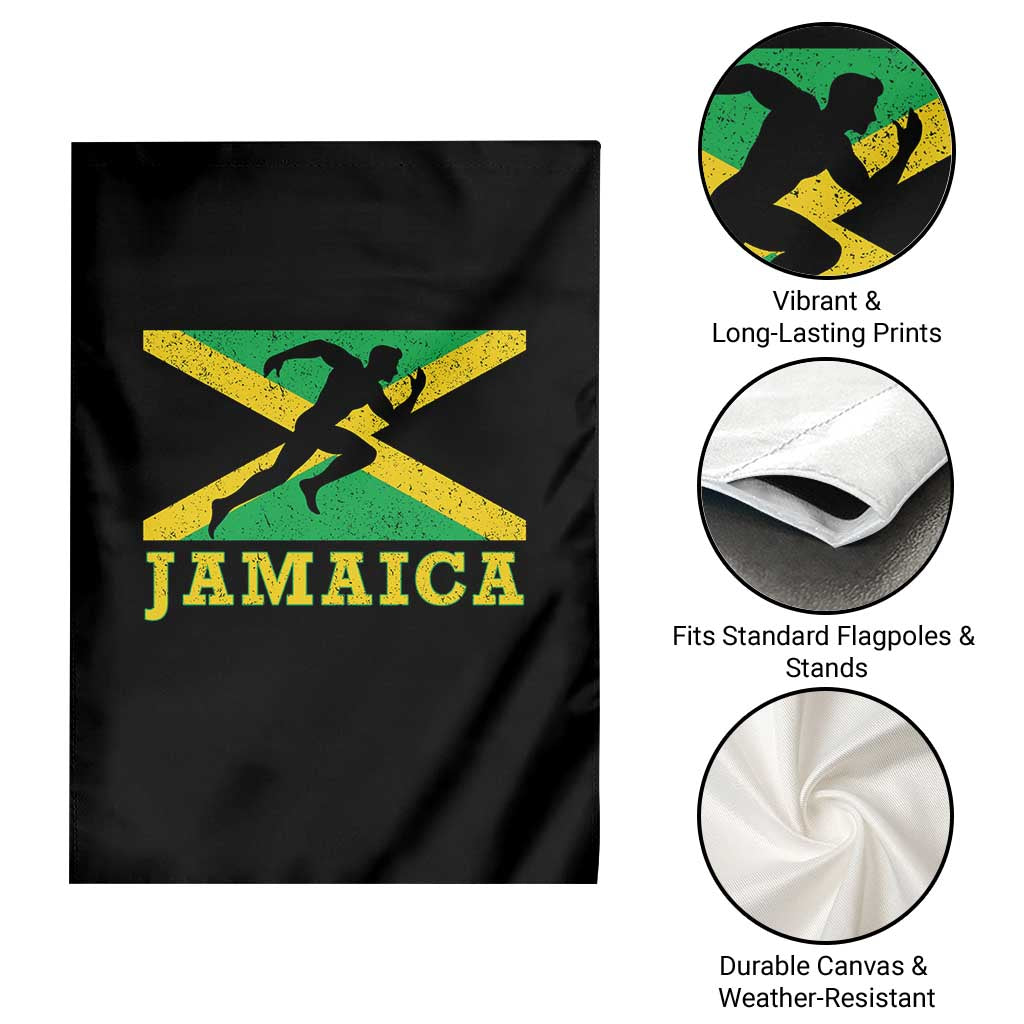 Jamaican Flag Track And Field Garden Flag Retro Vintage Jamaica Runner Track Team TS10 Print Your Wear