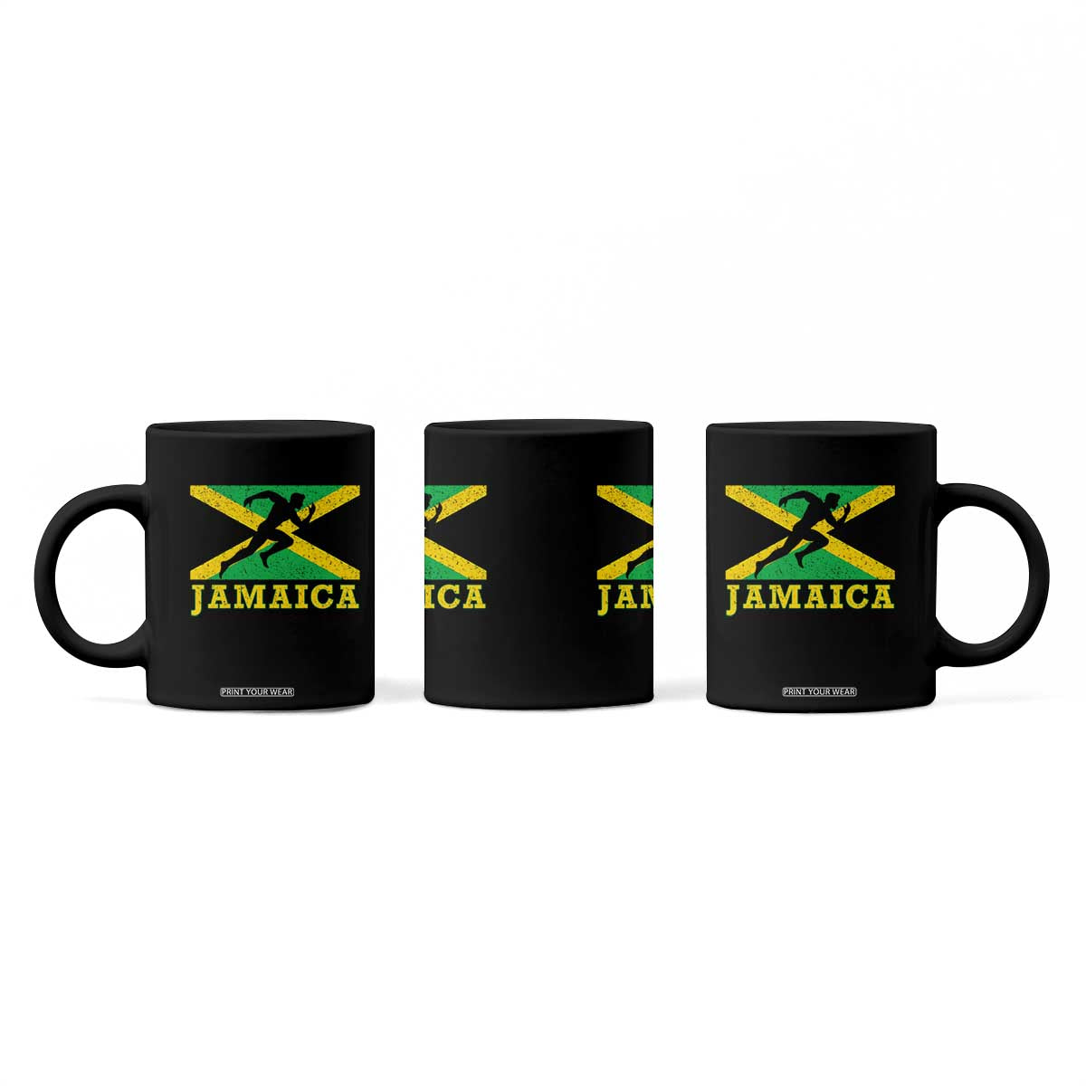 Jamaican Flag Track And Field Coffee Mug Retro Vintage Jamaica Runner Track Team TS10 Print Your Wear