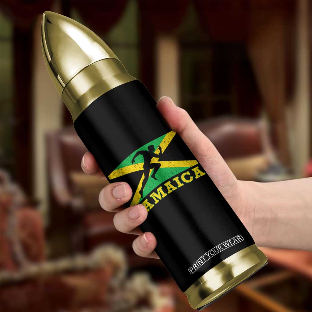 Jamaican Flag Track And Field Bullet Tumbler Retro Vintage Jamaica Runner Track Team TS10 Print Your Wear