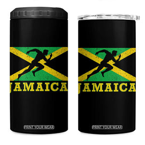 Jamaican Flag Track And Field 4 in 1 Can Cooler Tumbler Retro Vintage Jamaica Runner Track Team TS10 One Size: 16 oz Black Print Your Wear