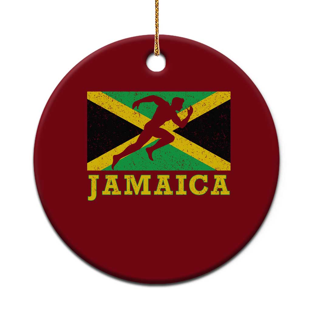 Jamaican Flag Track And Field Ceramic Ornament Retro Vintage Jamaica Runner Track Team TS10 1pc Red Print Your Wear