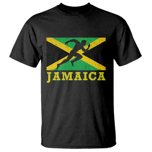 Jamaican Flag Track And Field T Shirt Retro Vintage Jamaica Runner Track Team TS10 Black Print Your Wear