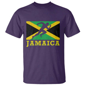 Jamaican Flag Track And Field T Shirt Retro Vintage Jamaica Runner Track Team TS10 Purple Print Your Wear