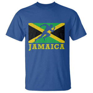 Jamaican Flag Track And Field T Shirt Retro Vintage Jamaica Runner Track Team TS10 Royal Blue Print Your Wear