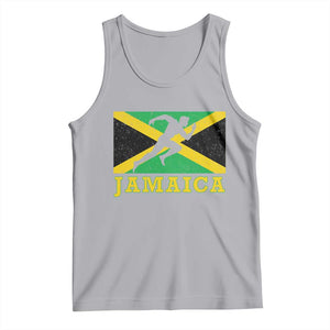 Jamaican Flag Track And Field Tank Top Retro Vintage Jamaica Runner Track Team TS10 Athletic Heather Print Your Wear
