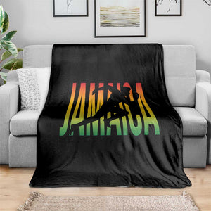 Jamaica Track And Field Throw Blanket Retro Vintage Sport Jamaican Flag TS10 Print Your Wear