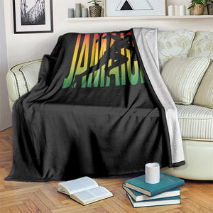 Jamaica Track And Field Throw Blanket Retro Vintage Sport Jamaican Flag TS10 Print Your Wear