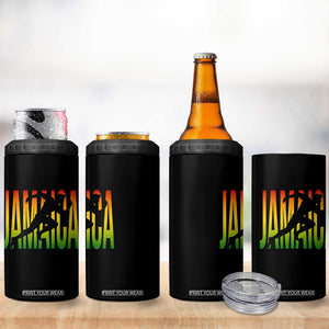 Jamaica Track And Field 4 in 1 Can Cooler Tumbler Retro Vintage Sport Jamaican Flag TS10 Print Your Wear